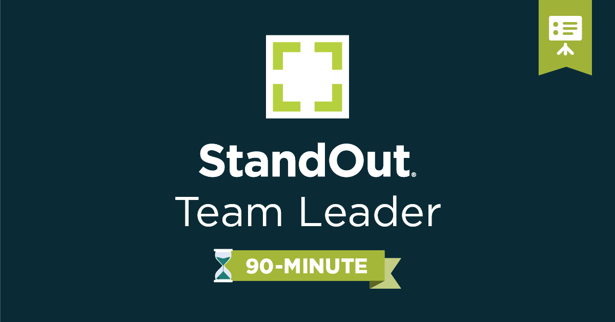 Demo – SCM StandOut Team Leader 90-Minute Certification